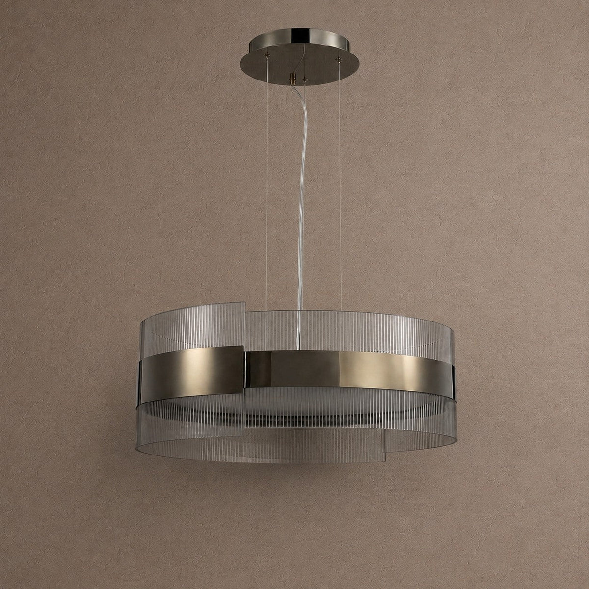 Ribbon Round Modern Chandelier - Ø23.6" × H11.8" (Ø60 × H30 cm)Blushlighting