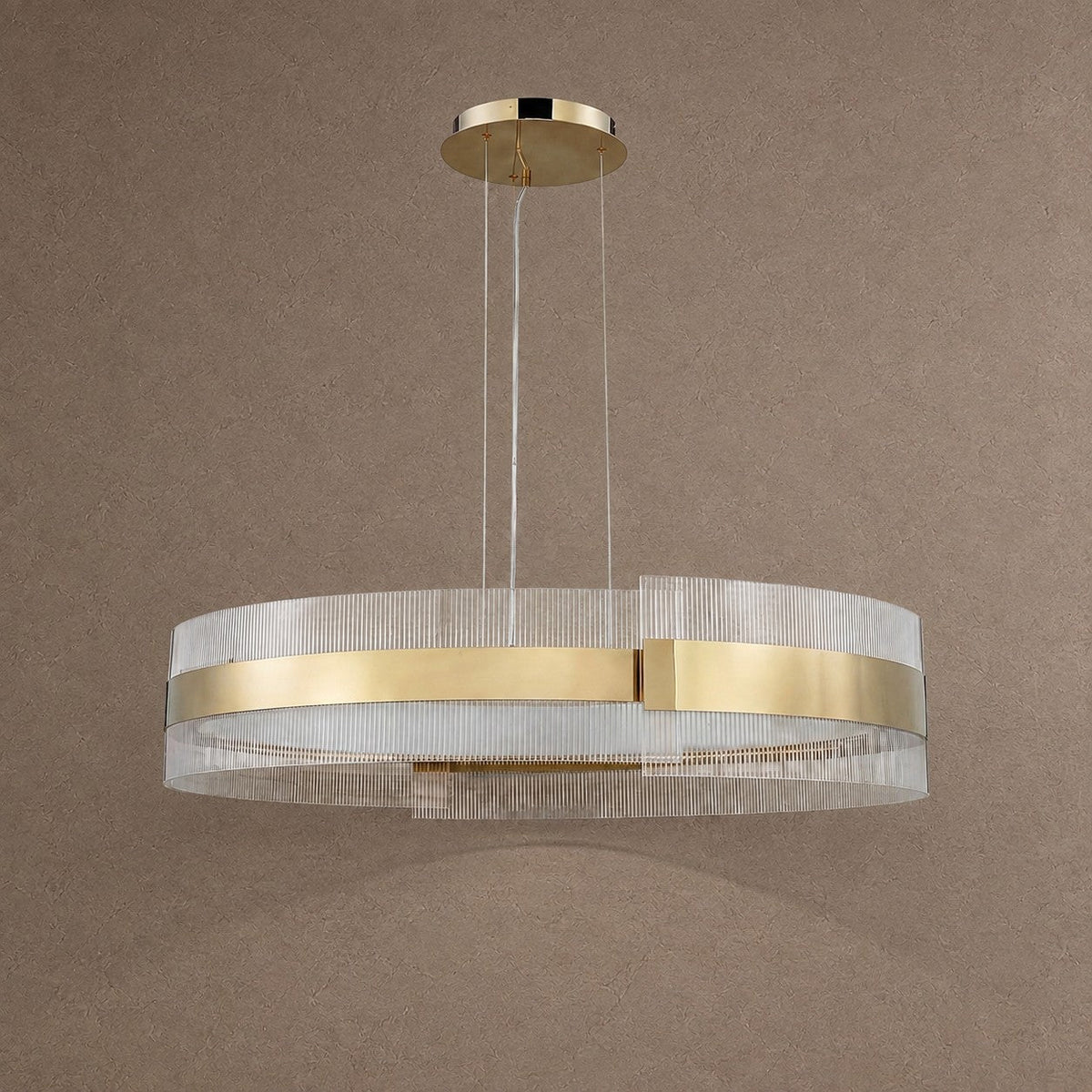 Ribbon Round Modern Chandelier - Ø39.4" × H11.8" (Ø100 × H30 cm)Blushlighting