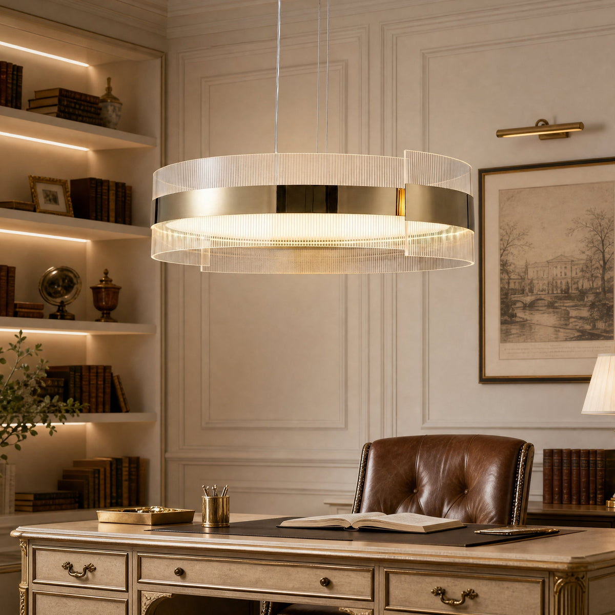 Ribbon Round Modern Chandelier - Ø31.5" × H11.8" (Ø80 × H30 cm)Blushlighting