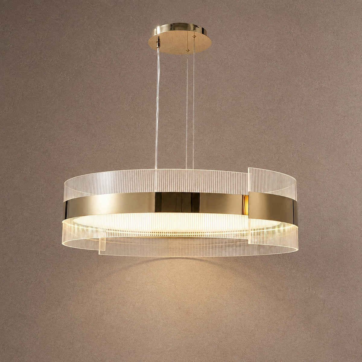 Ribbon Round Modern Chandelier - Ø31.5" × H11.8" (Ø80 × H30 cm)Blushlighting