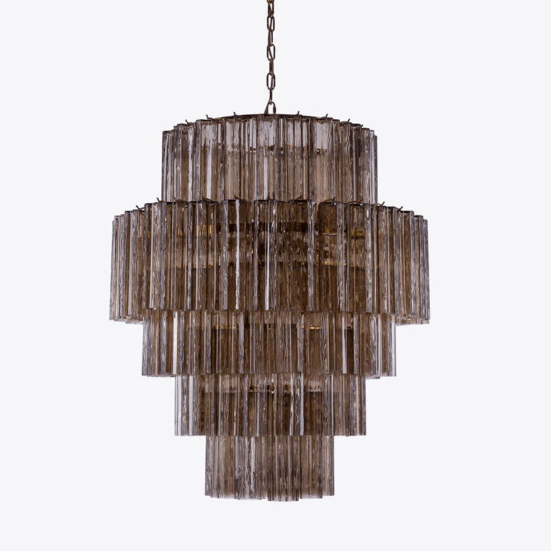 Rina Firenze Chandelier - ∅ 31.5″ x H 36.6″Smoke GrayBlushlighting
