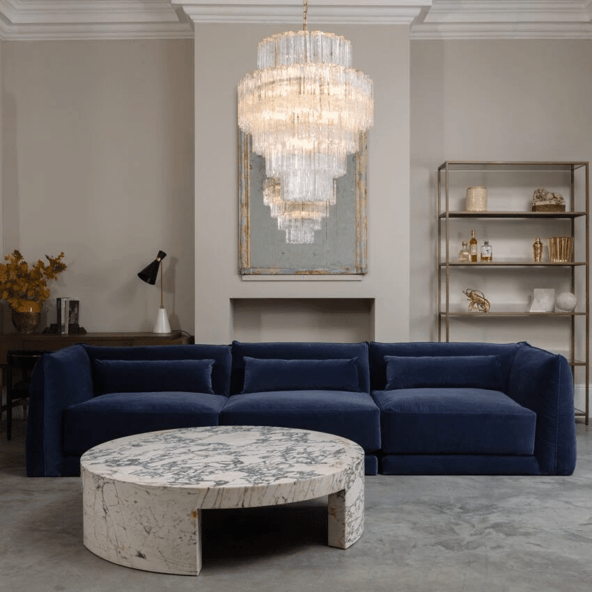 Rina Firenze Chandelier - ∅ 31.5″ x H 36.6″ClearBlushlighting