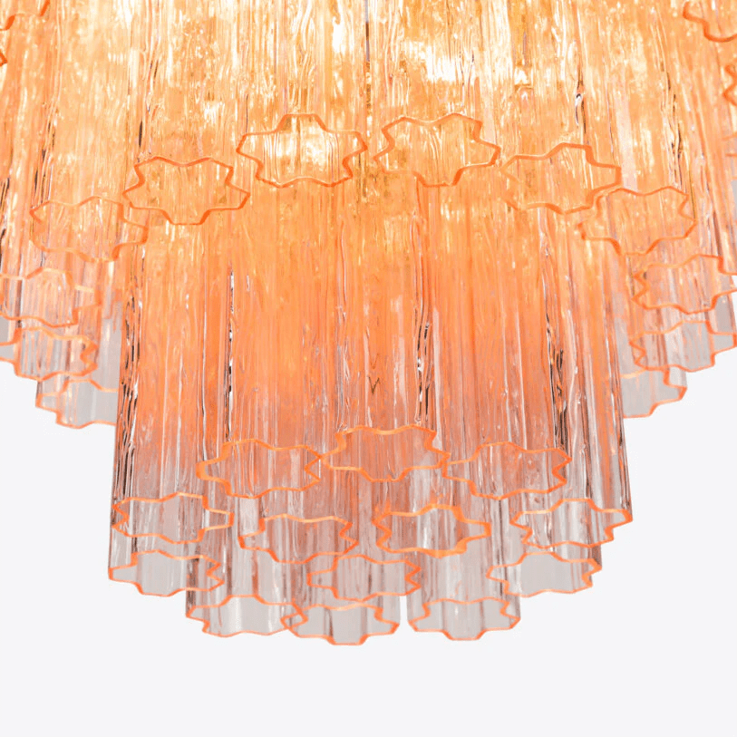 Rina Firenze Chandelier - ∅ 31.5″ x H 36.6″Smoke GrayBlushlighting
