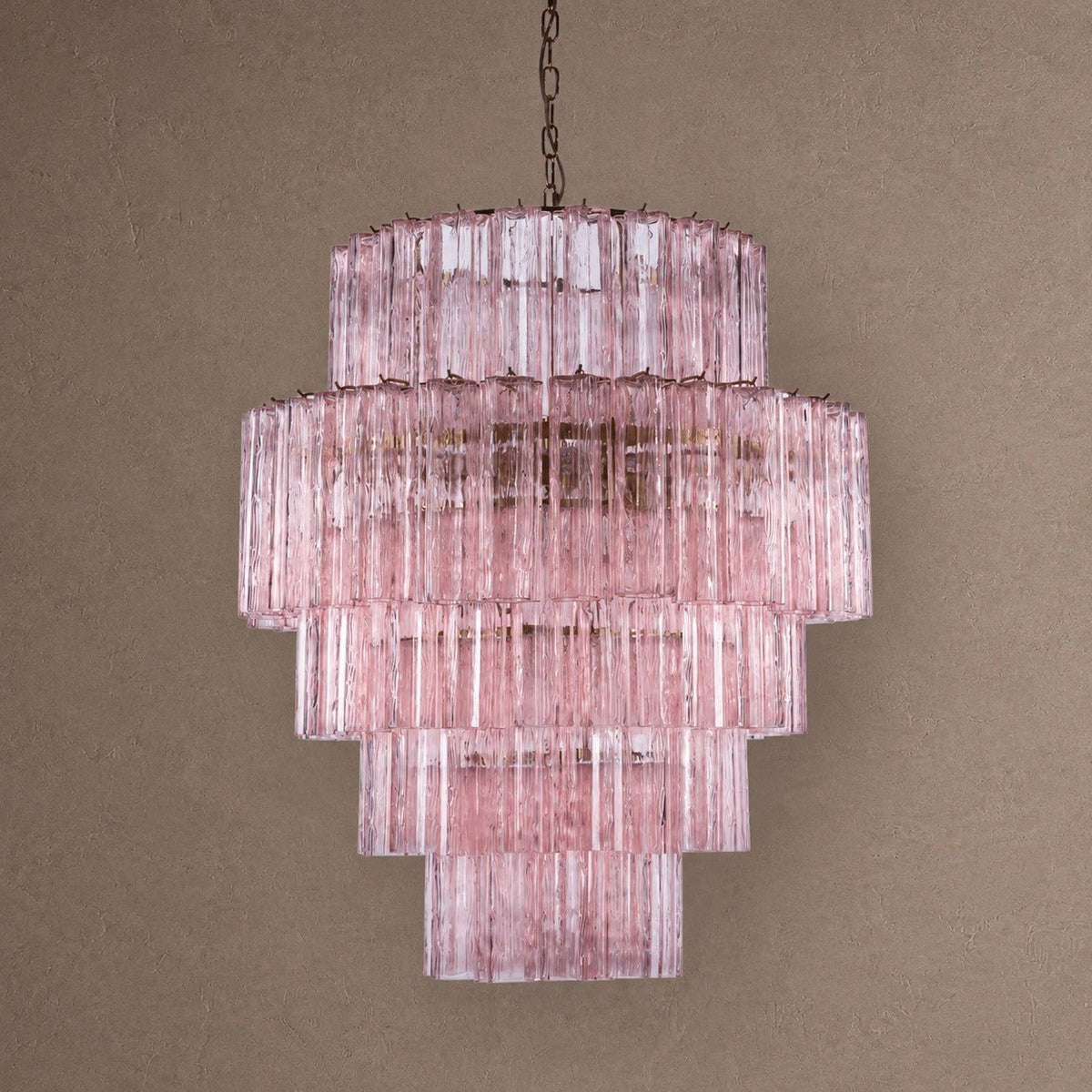 Rina Firenze Tiered Chandelier - ∅ 31.5″ x H 36.6″Smoke GrayBlushlighting