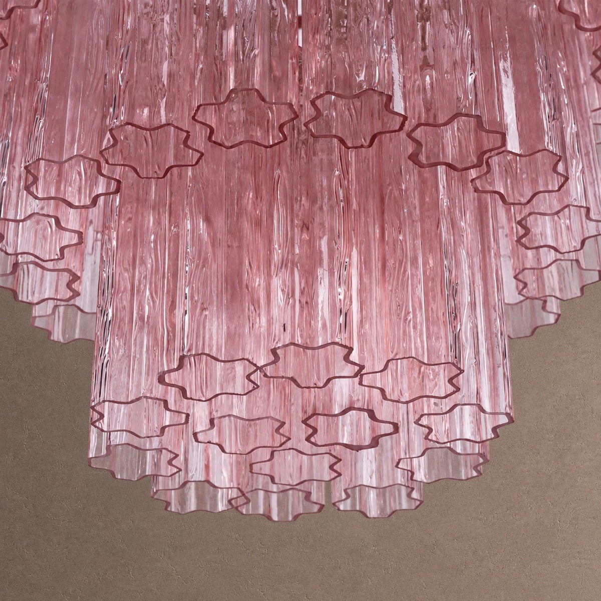 Rina Firenze Tiered Chandelier - ∅ 31.5″ x H 36.6″PinkBlushlighting