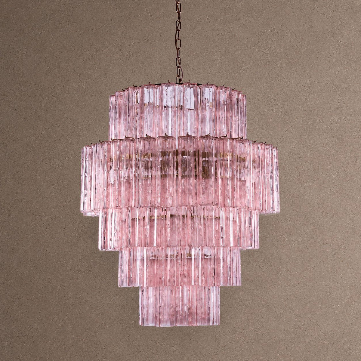 Rina Firenze Tiered Chandelier - ∅ 31.5″ x H 36.6″PinkBlushlighting