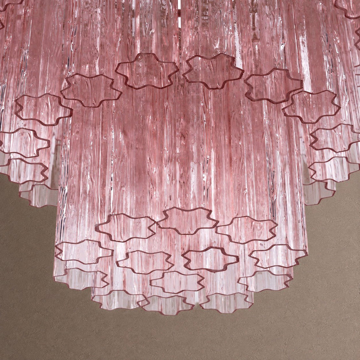 Rina Firenze Tiered Chandelier - ∅ 31.5″ x H 36.6″PinkBlushlighting