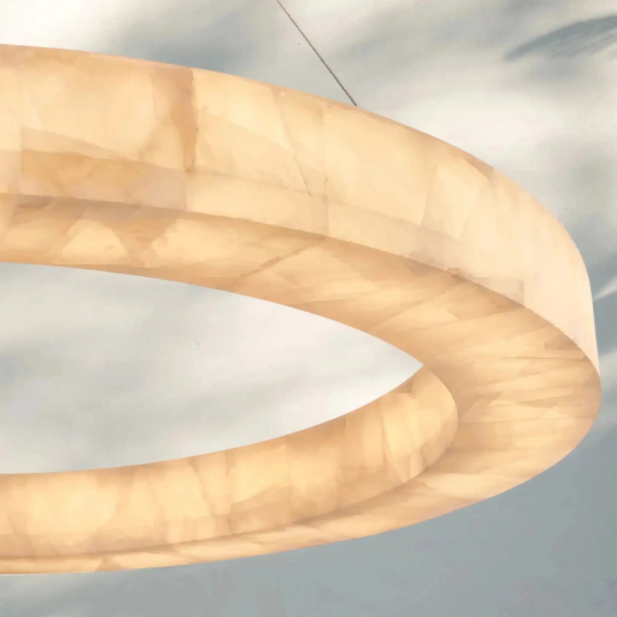 Rivaga Calcite lueur Round Chandelier 31"40"60"-