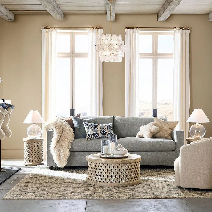 Riviera Glass Disc Chandelier 26" - Blushlighting