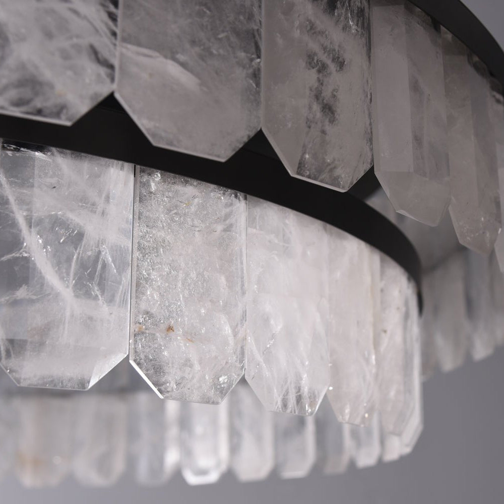 Rolantis Double Rock Crystal Chandelier - Blushlighting