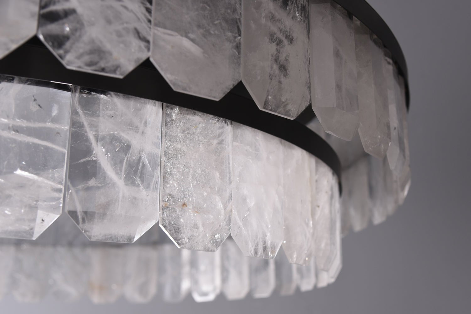 Rolantis Double Rock Crystal Chandelier - Blushlighting