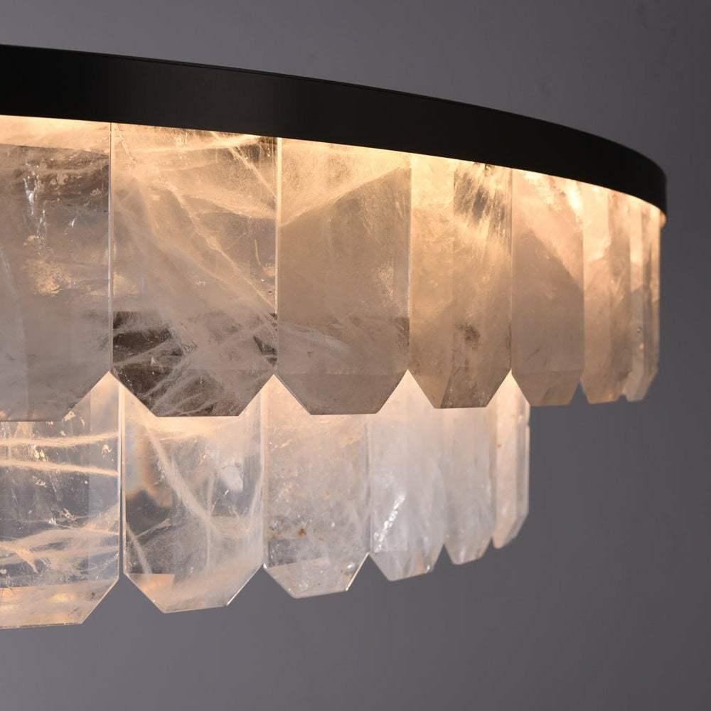Rolantis Double Rock Crystal Chandelier - Blushlighting
