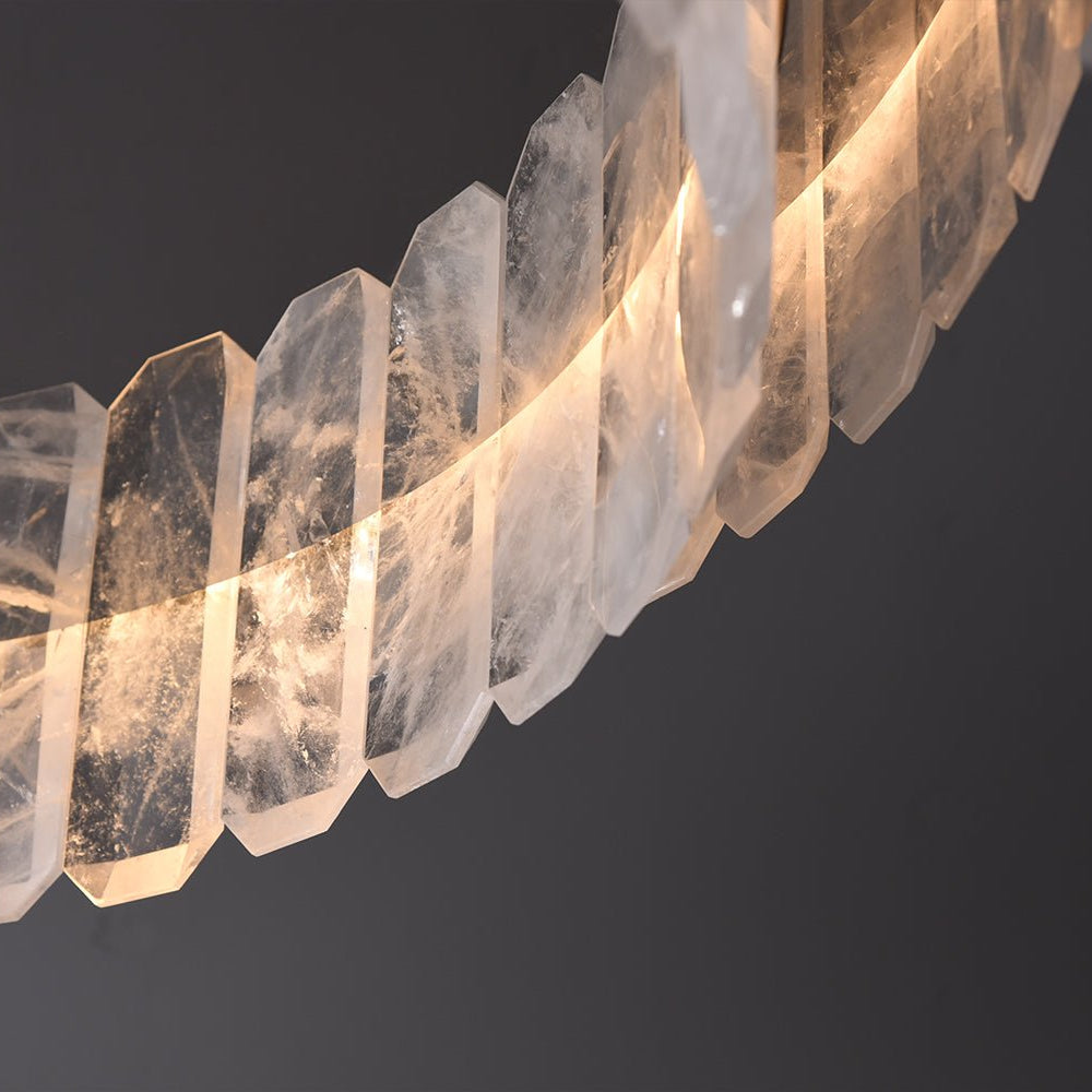Rolantis Double Rock Crystal Chandelier - Blushlighting