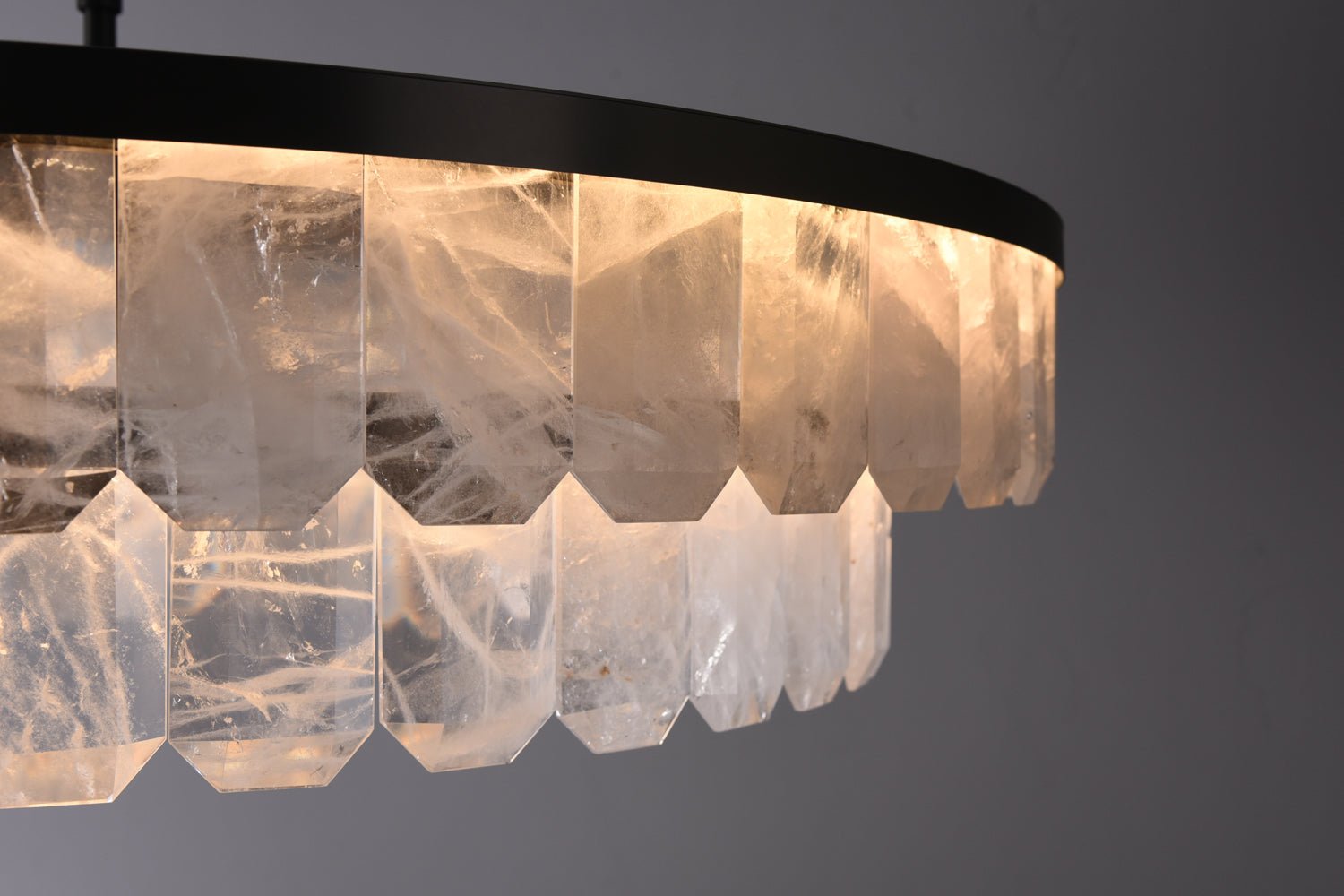 Rolantis Double Rock Crystal Chandelier - Blushlighting