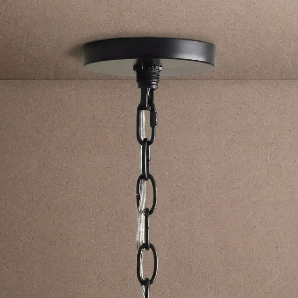 Rosalind Rattan Chandelier in Black - Blushlighting