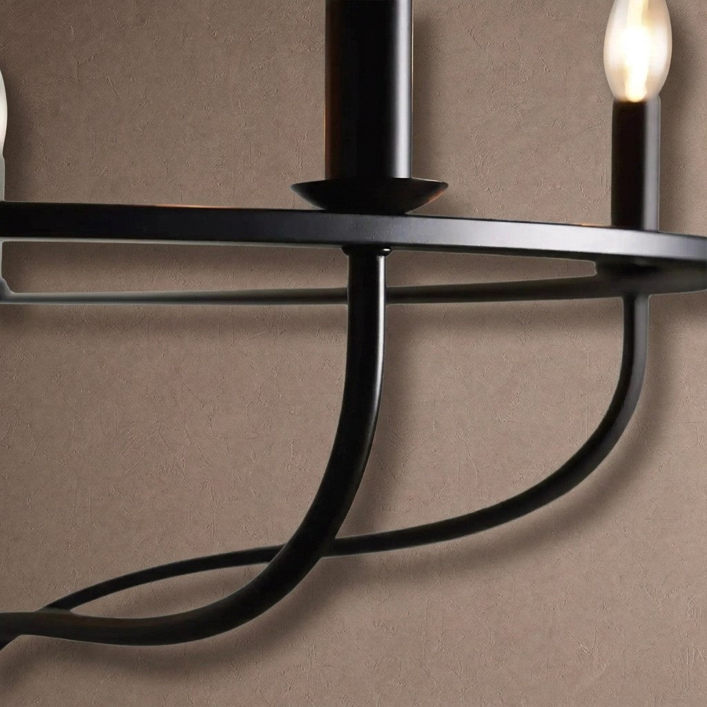 Rosalind Round Chandelier - BlackBlushlighting