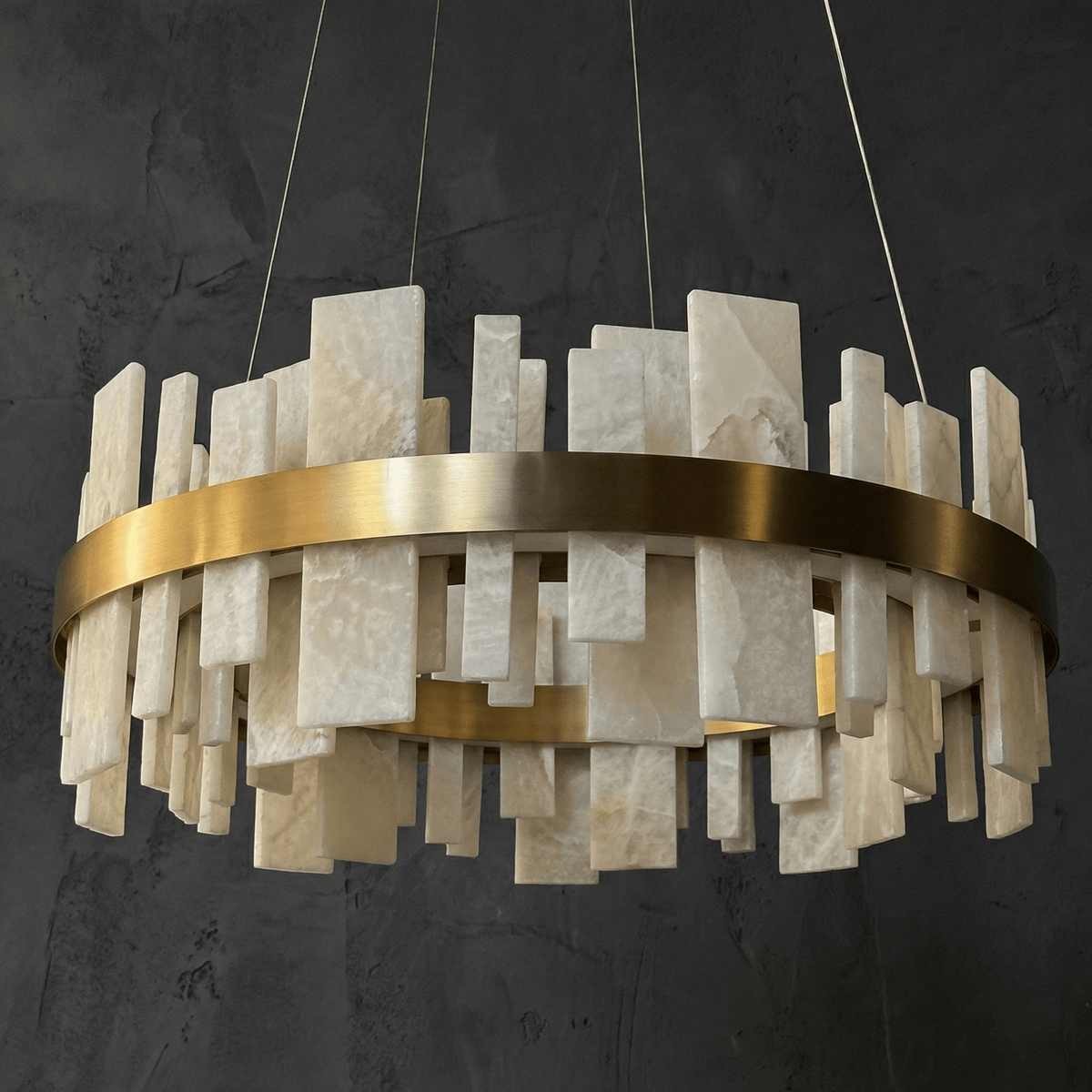 Round Block Chandelier - D600×H350Blushlighting