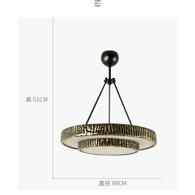 Round Vintage Alabaster Chandelier - Blushlighting