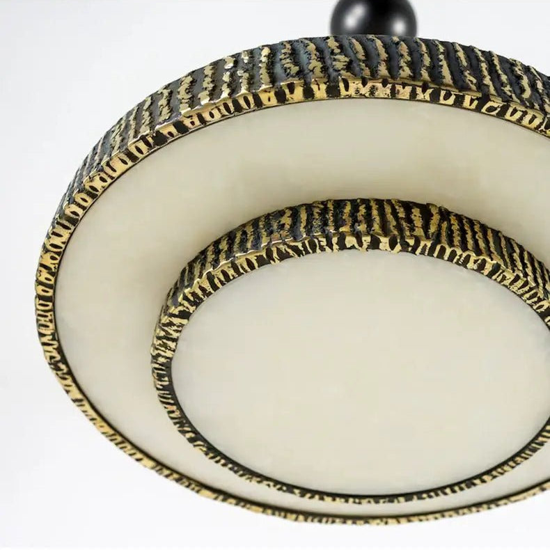 Round Vintage Alabaster Chandelier - Blushlighting