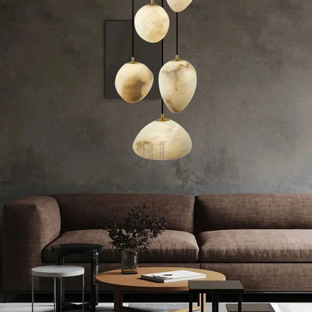 Sage Marble Chandelier - 10 LightsBlushlighting