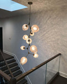 Covington Drop Globe Branching Bubble Chandelier 38''-Chandelier-Blushlighting