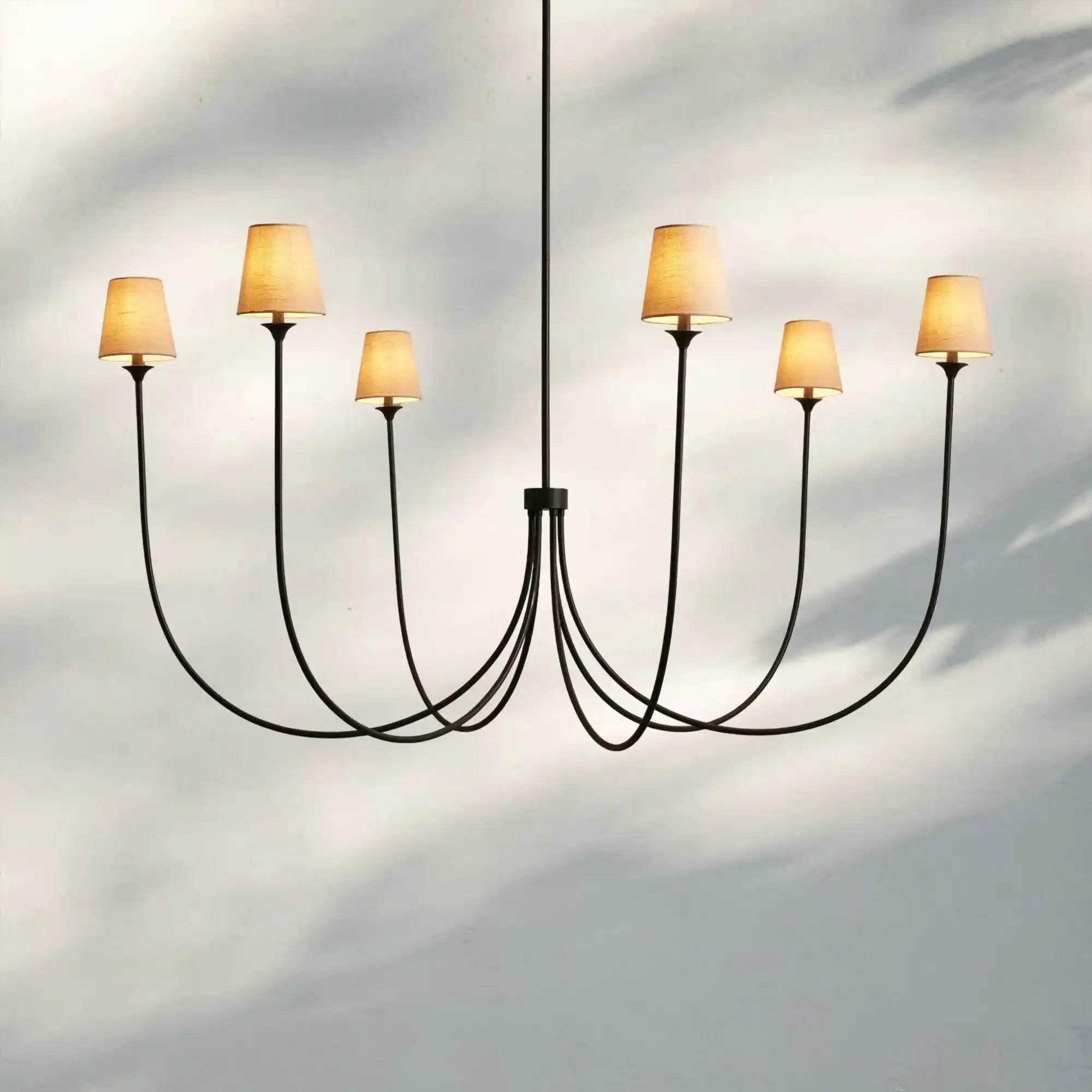 Saige Round Chandelier - Brass68"Blushlighting