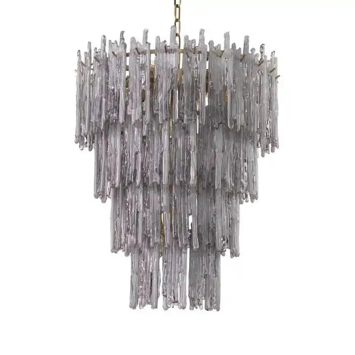 Saint Roch Modern Glass Chandelier Brass & Glass - Blushlighting