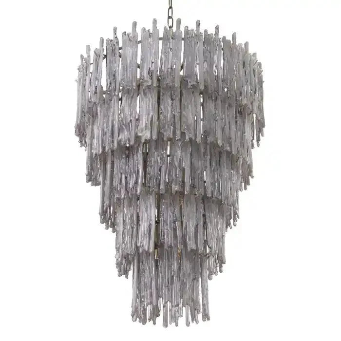 Saint Roch Modern Glass Chandelier Brass & Glass - Blushlighting