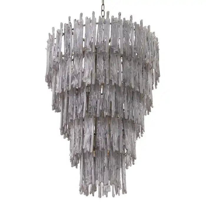 Saint Roch Modern Glass Chandelier Brass & Glass - Blushlighting