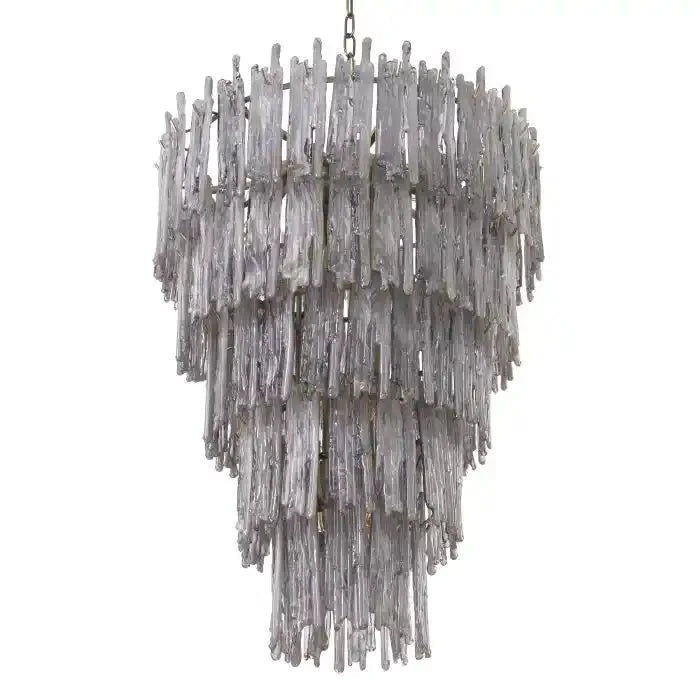 Saint Roch Modern Glass Chandelier Brass & Glass - LargeBlushlighting