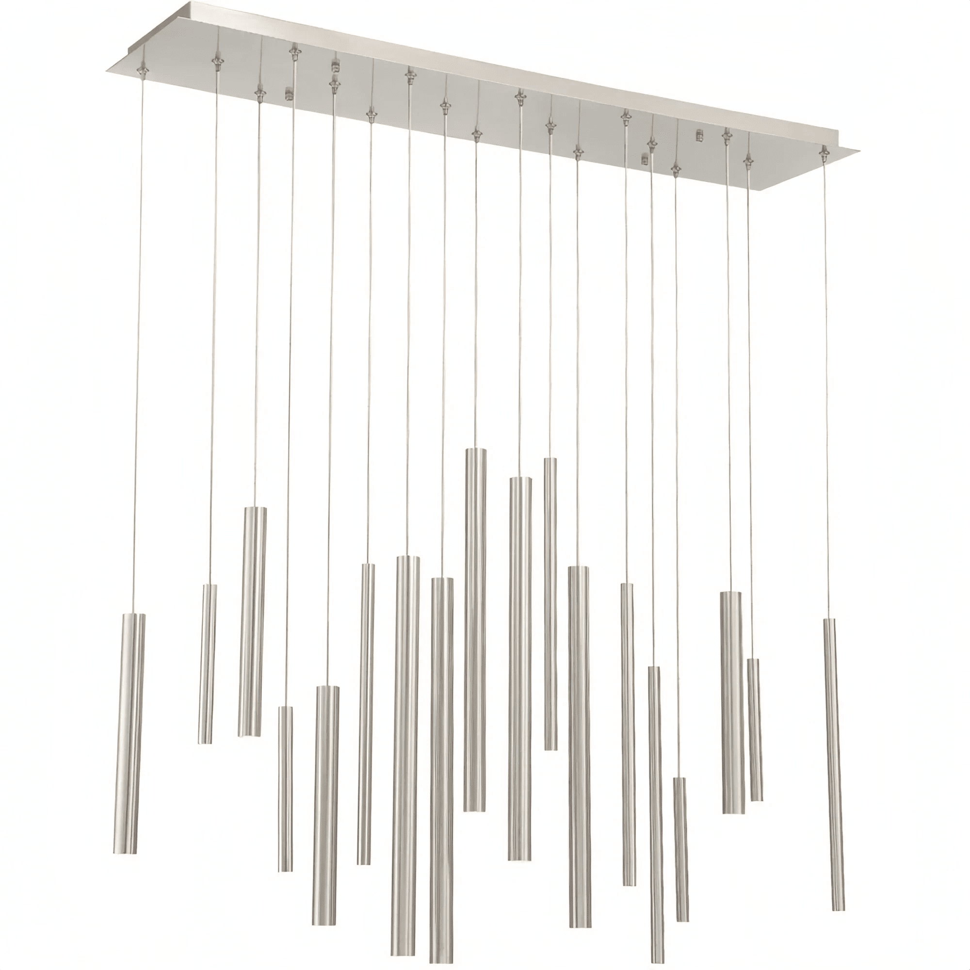 Santana Modern Linear Multi Light Pendant for Kitchen Island - 42"L x 10"W x 1.25"HSatin NickelBlushlighting