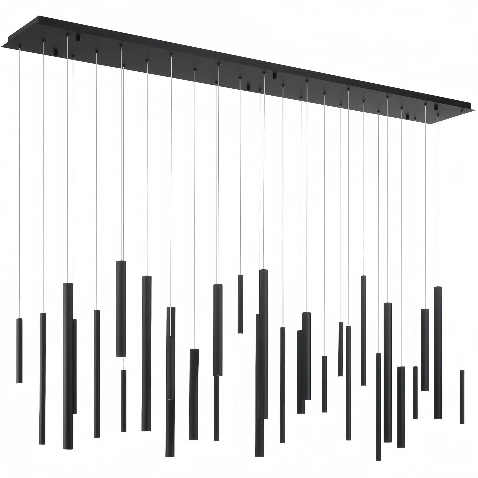 Santana Modern Linear Multi Light Pendant for Kitchen Island - 70.75"L x 8.75"W x 1.25"HBlackBlushlighting