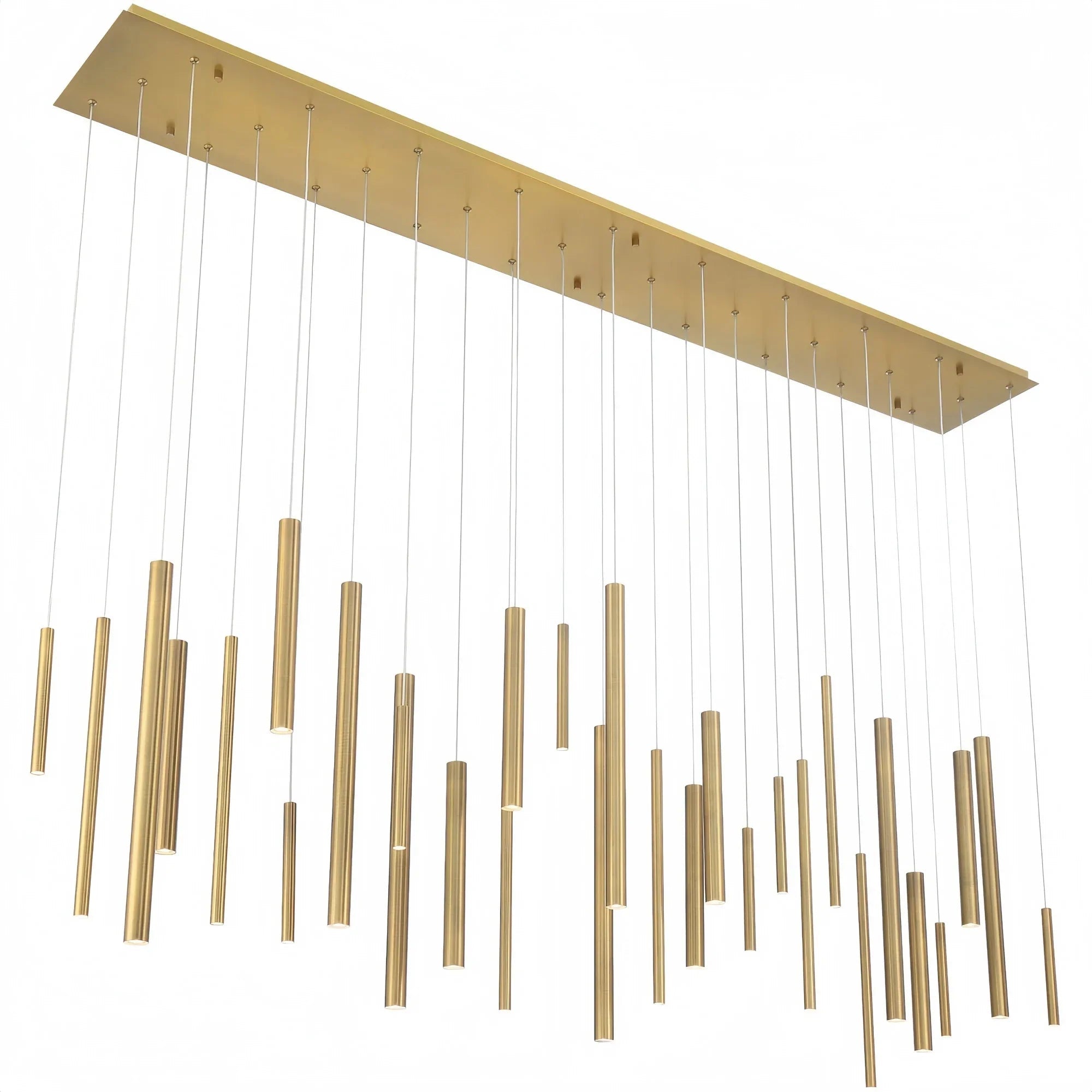 Santana Modern Linear Multi Light Pendant for Kitchen Island - 70.75"L x 8.75"W x 1.25"HAntique BrassBlushlighting