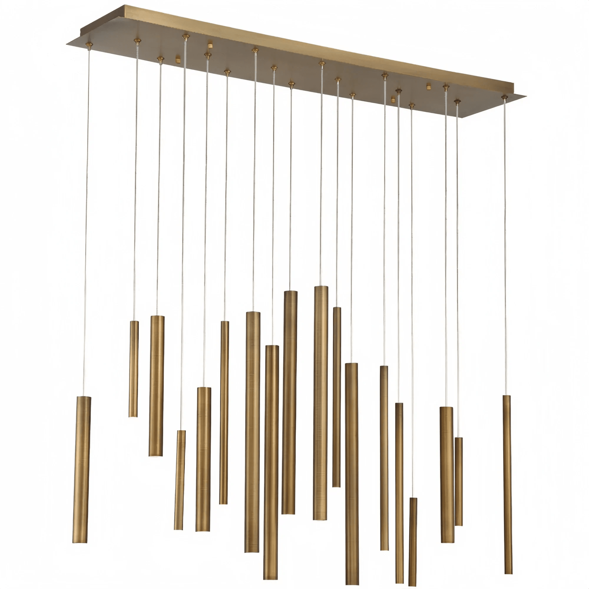 Santana Modern Linear Multi Light Pendant for Kitchen Island - 42"L x 10"W x 1.25"HAntique BrassBlushlighting
