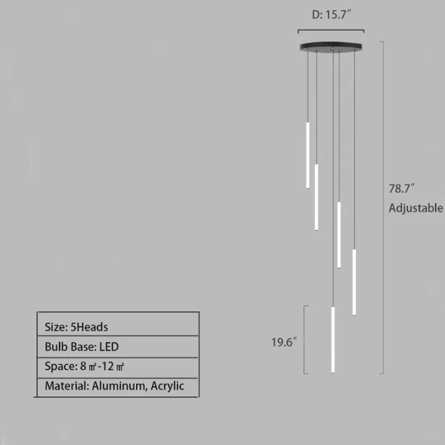 Scandinavia Minimalist White Pendant Light for Bedside/Dining Room/Staircase - 5 Lights: SWarm LightBlushlighting