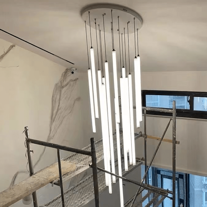 Scandinavia Minimalist White Pendant Light for Bedside/Dining Room/Staircase - One Single: SWarm LightBlushlighting