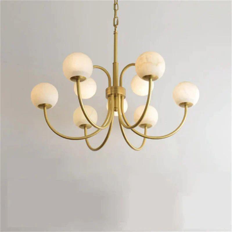 Sefet Alabaster Chandelier Light-Upward 23" x 29.5" / 59 x 75cm-Blushlighting