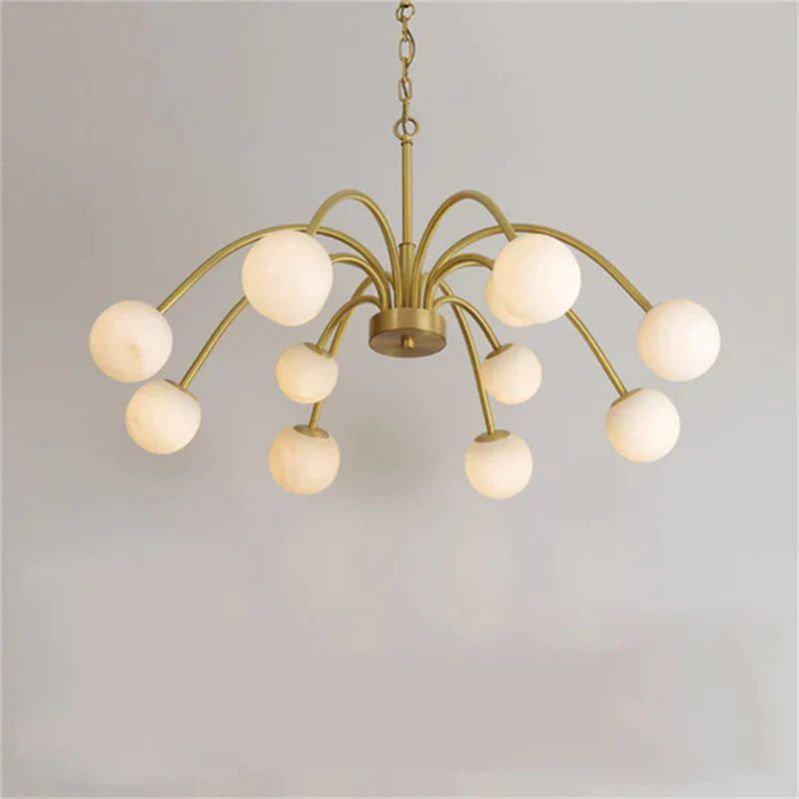 Sefet Alabaster Chandelier Light-Downward 20" x 38.6" / 51 x 98cm-Blushlighting