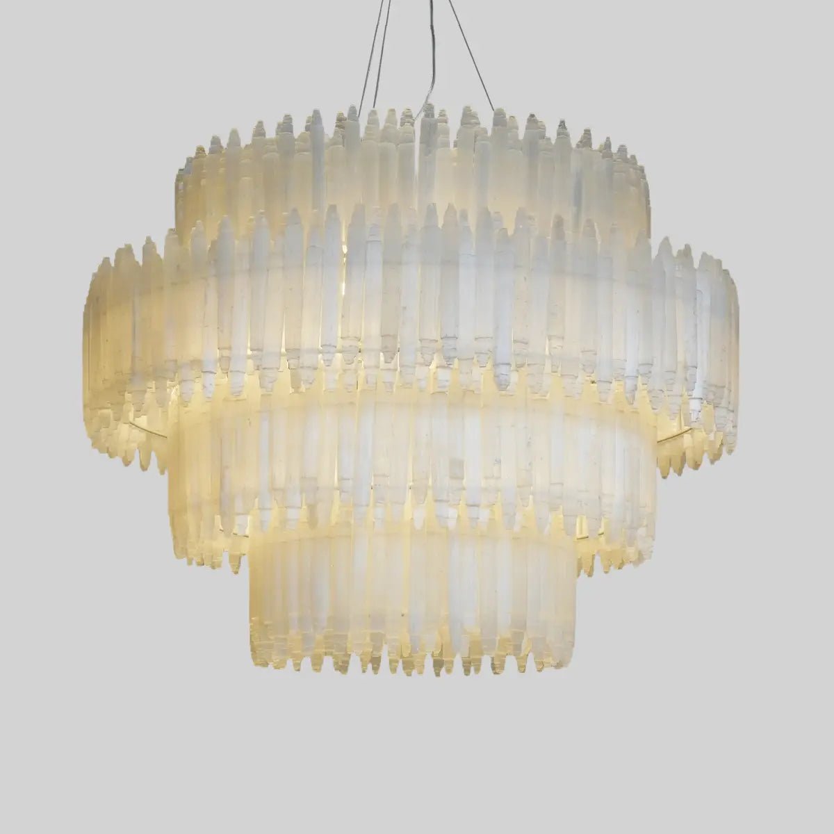 Selenite Layer Round Chandelier - Large - 40"Blushlighting