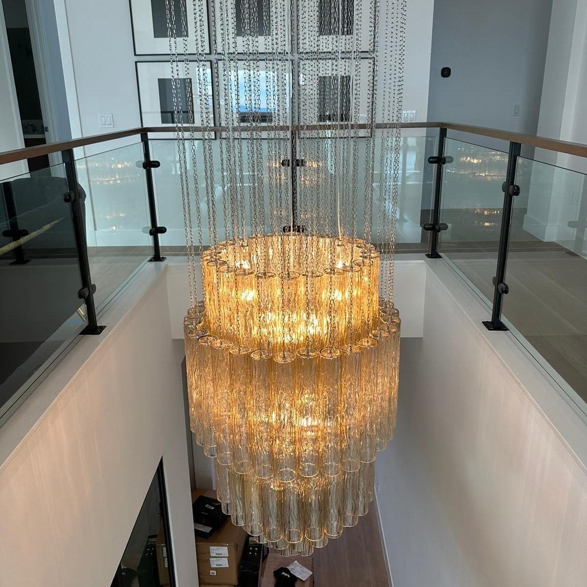 Serenella Round Chandelier for Foyer/Entry-Blushlighting-Blushlighting