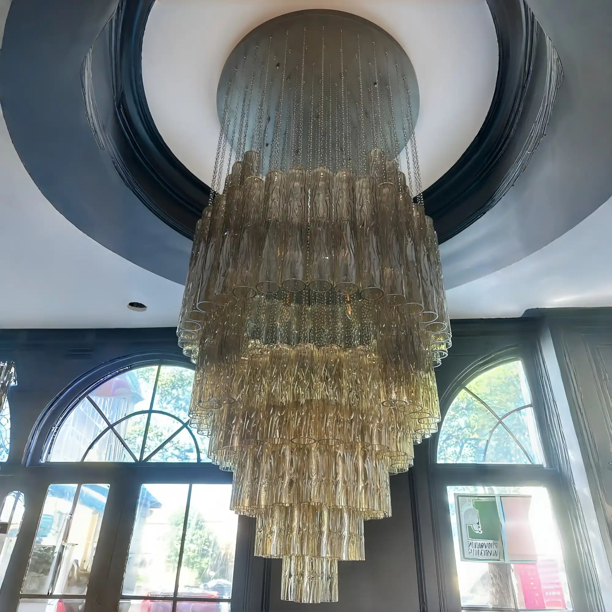 Serenella Round Chandelier for Foyer/Entry-Blushlighting-Blushlighting