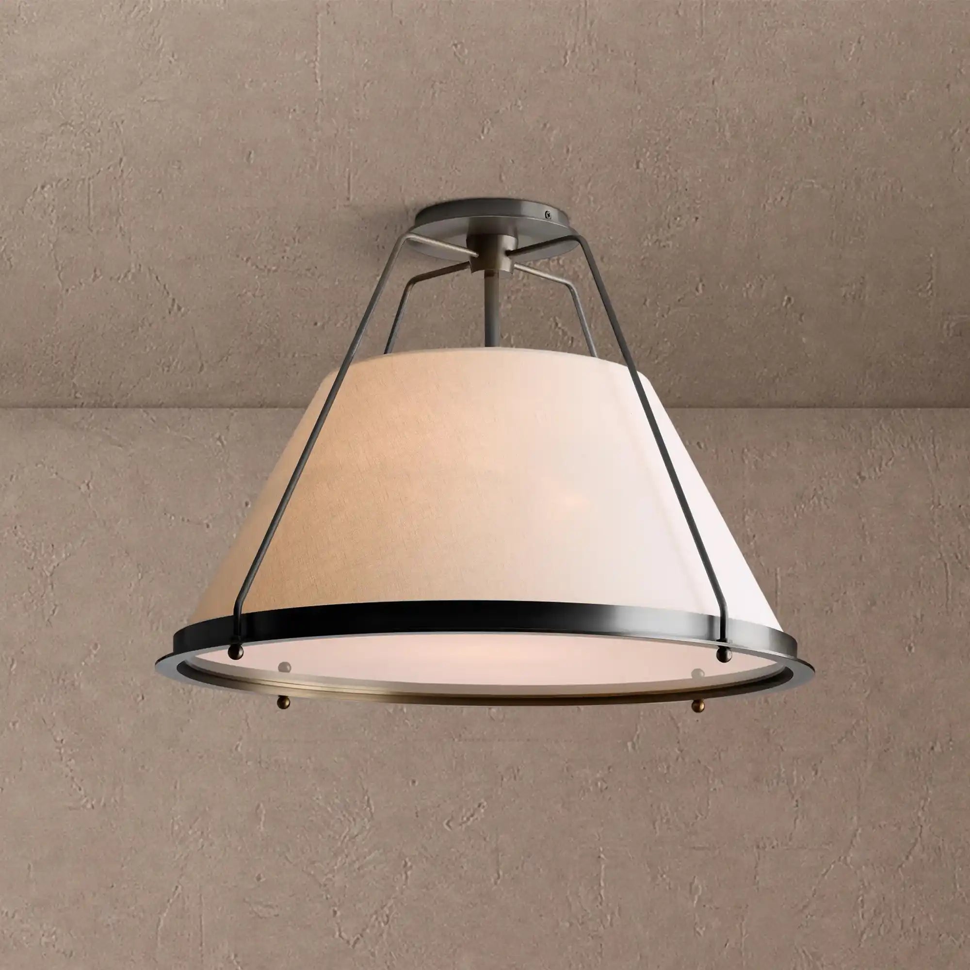 Shelton Flush Mount - Black21"Blushlighting