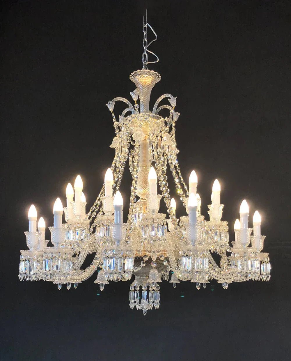 Short 24 Lights Clear Zanith Chandelier Crystal Lighting - Blushlighting