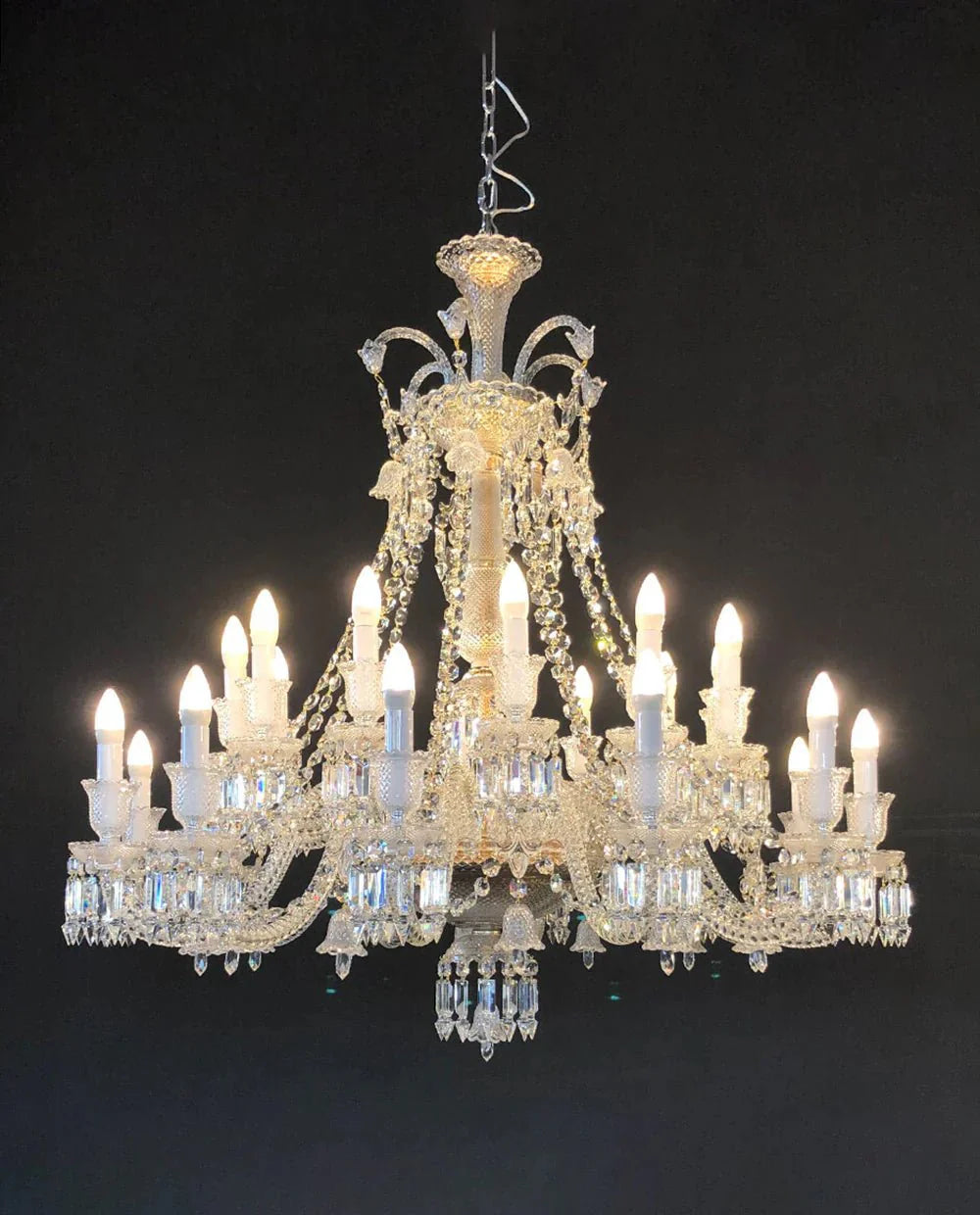 Short 24 Lights Clear Zanith Chandelier Crystal Lighting - Blushlighting