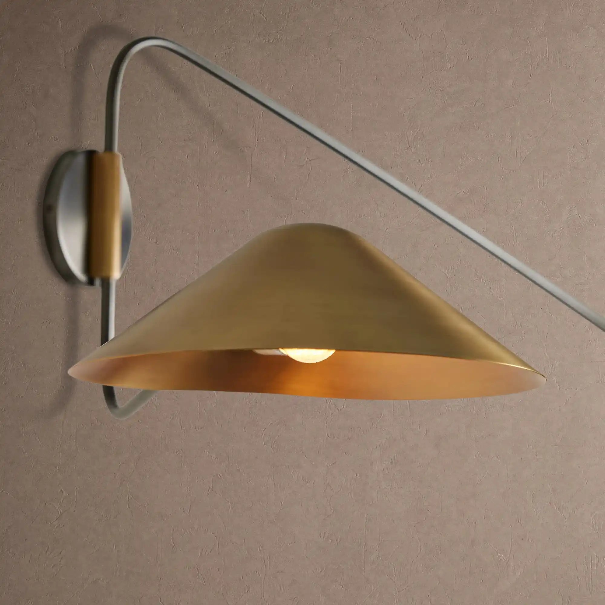 Simms Long Arm Double Wall Sconce - Blushlighting