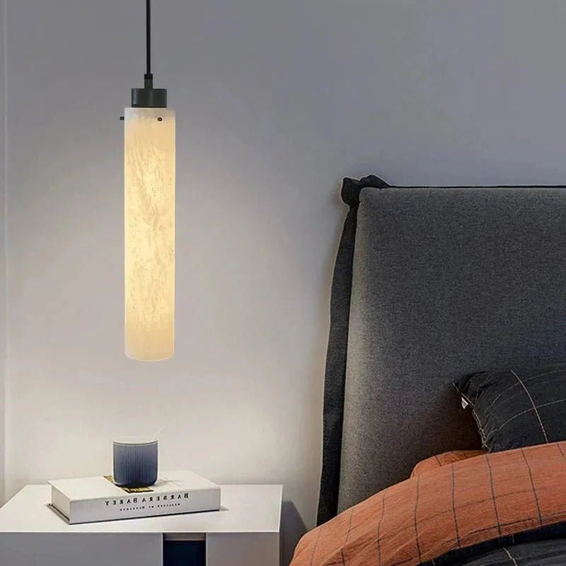 Simple marble pendant lamp - Dia 2.7”(7cm) x H 9.8”(25cm)Copper & White MarbleBlushlighting