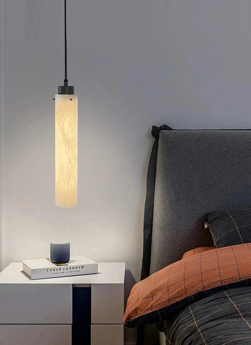 Simple marble pendant lamp - Dia 2.7”(7cm) x H 9.8”(25cm)Copper & White MarbleBlushlighting