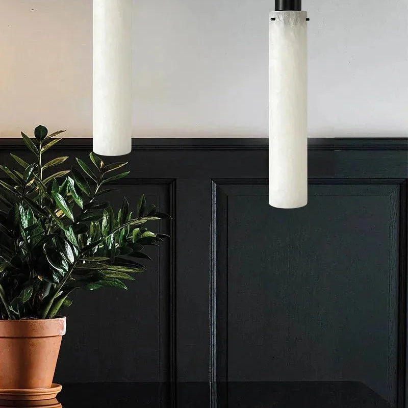 Simple marble pendant lamp - Dia 2.7”(7cm) x H 9.8”(25cm)Copper & White MarbleBlushlighting
