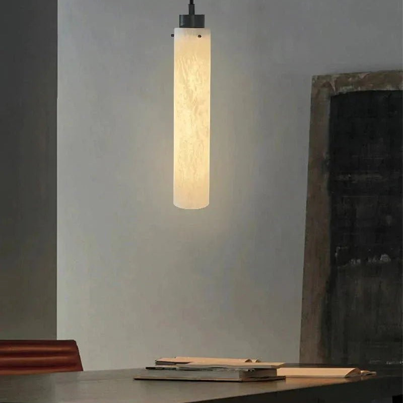 Simple marble pendant lamp - Dia 2.7”(7cm) x H 9.8”(25cm)Copper & White MarbleBlushlighting