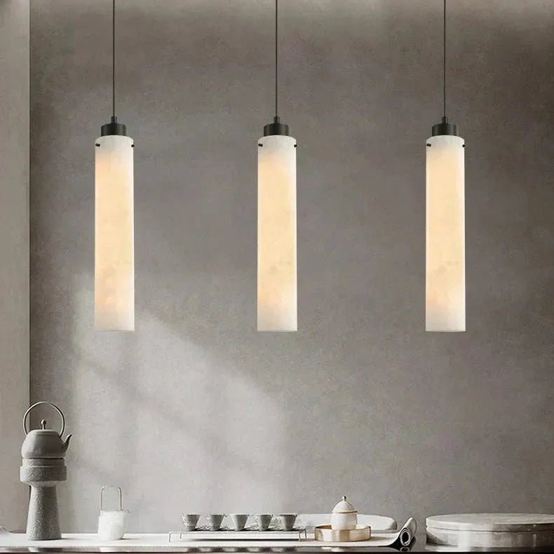 Simple marble pendant lamp - Dia 2.7”(7cm) x H 9.8”(25cm)Copper & White MarbleBlushlighting